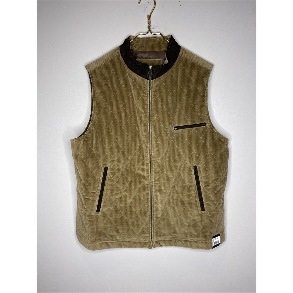 Men's Quilted Vest in Khaki by [Brand]